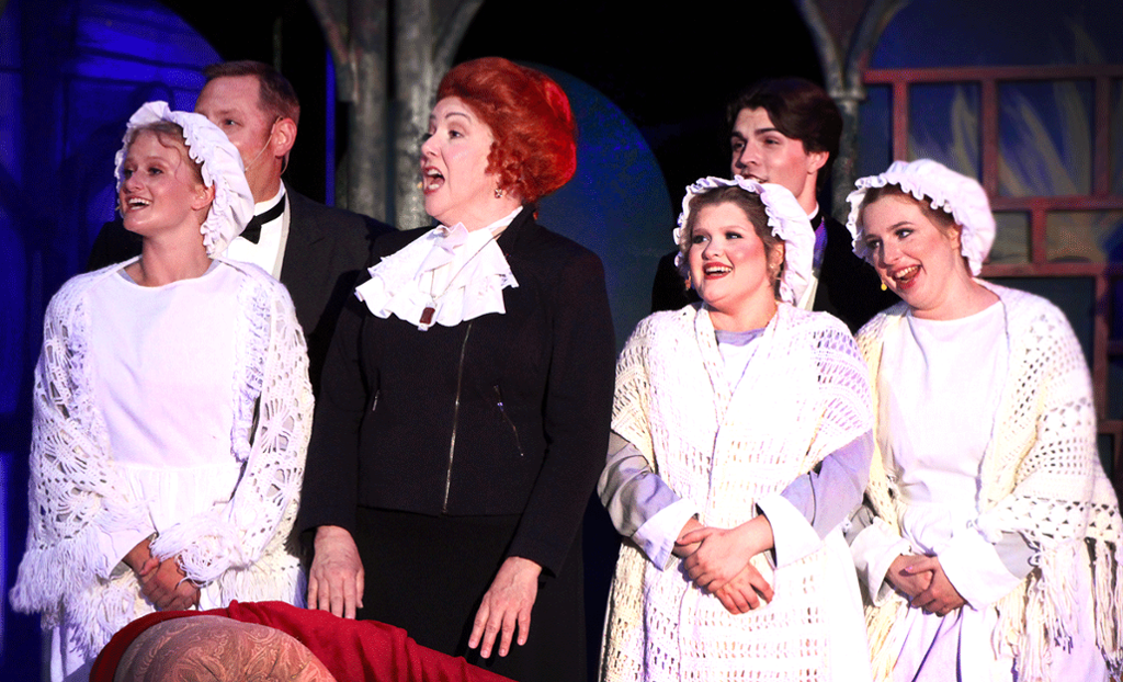 The house staff of Henry Higgins singing a song