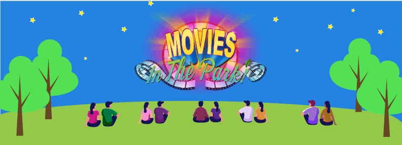 mOVIES IN THE PARK 2022 with sponsor logos