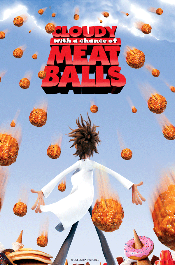 Movie Poster of Cloudy with a chance of meatballs
