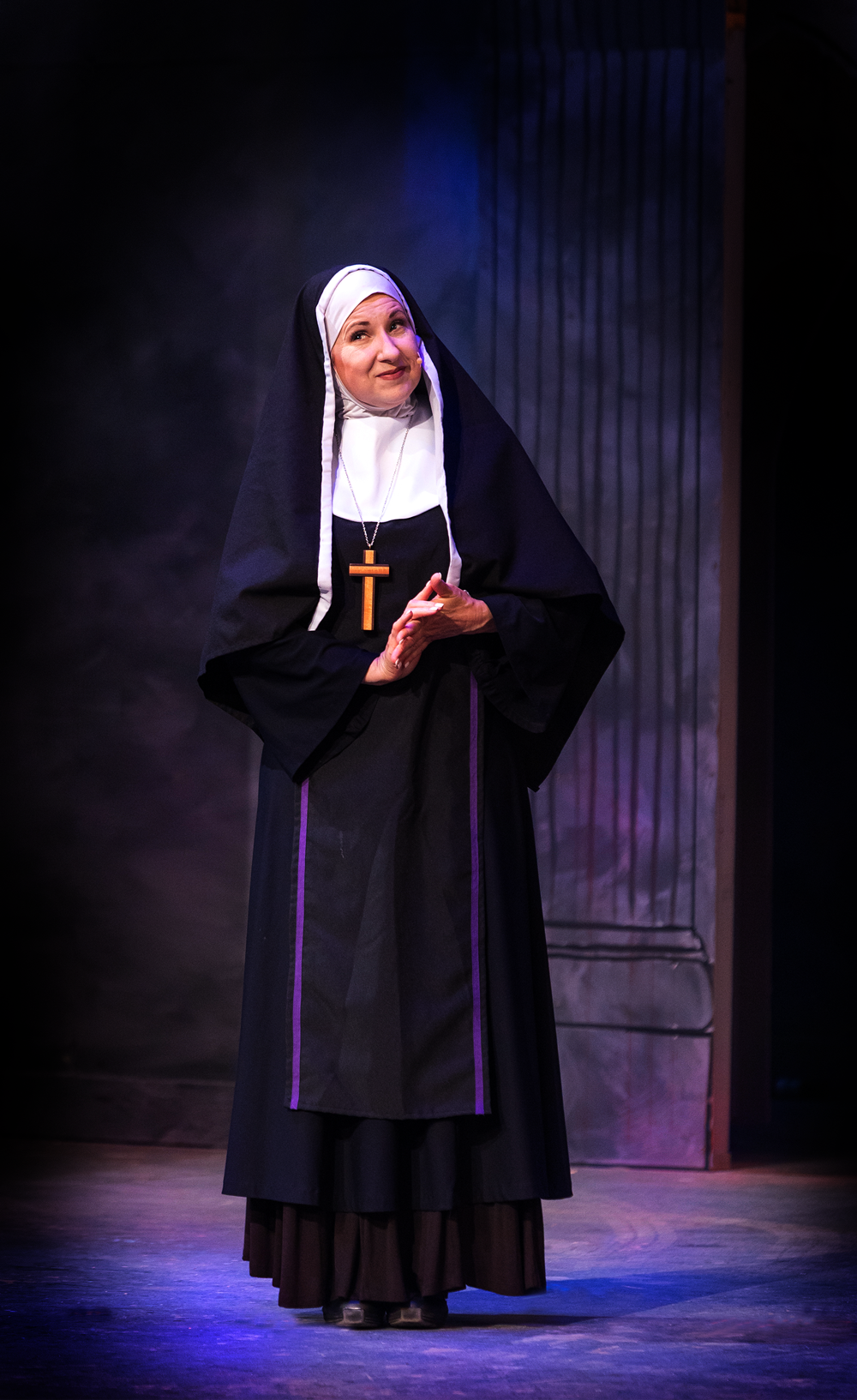 Actress playing Mother Superior in scene