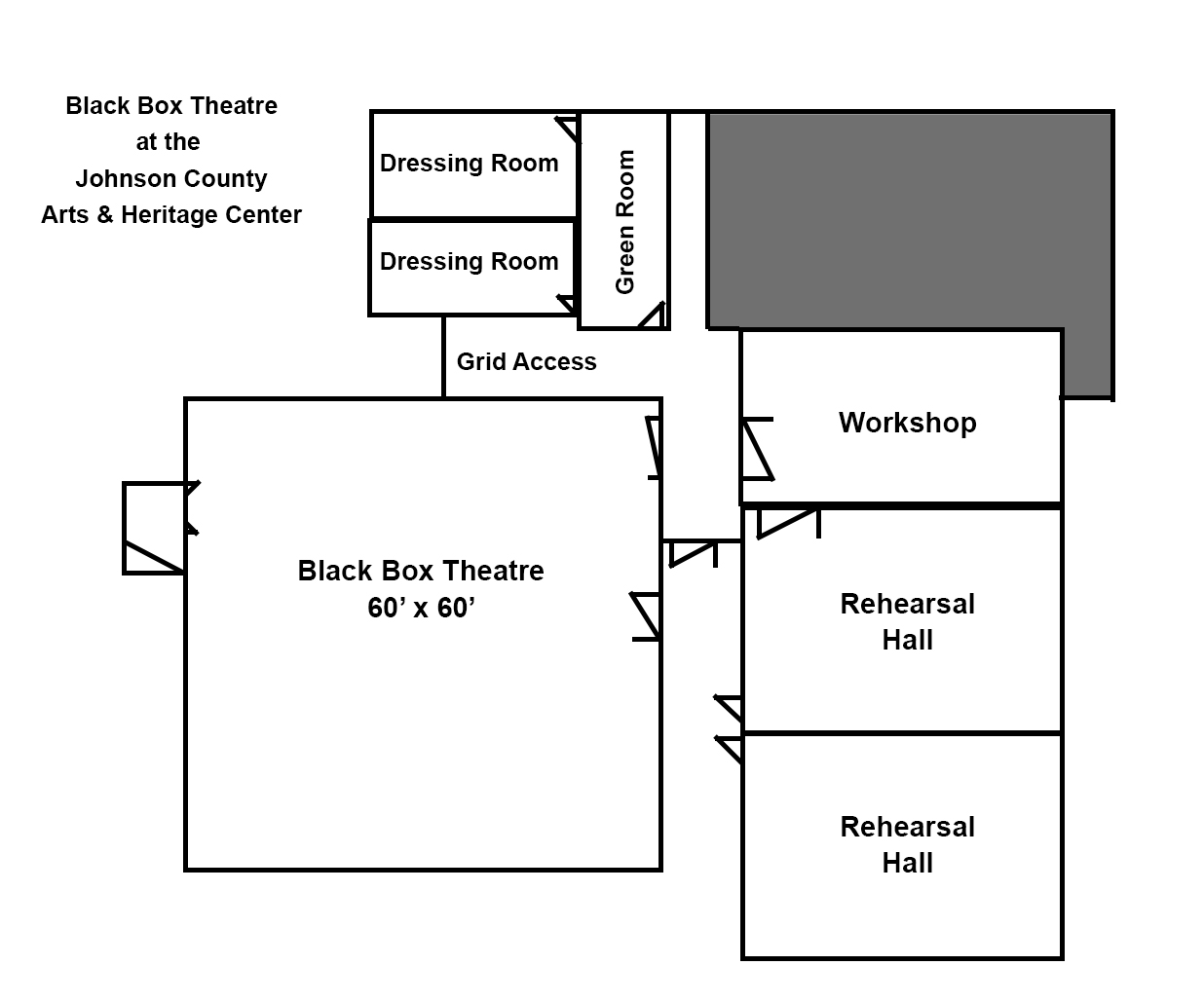 Black Box Theatre Layout diagram
